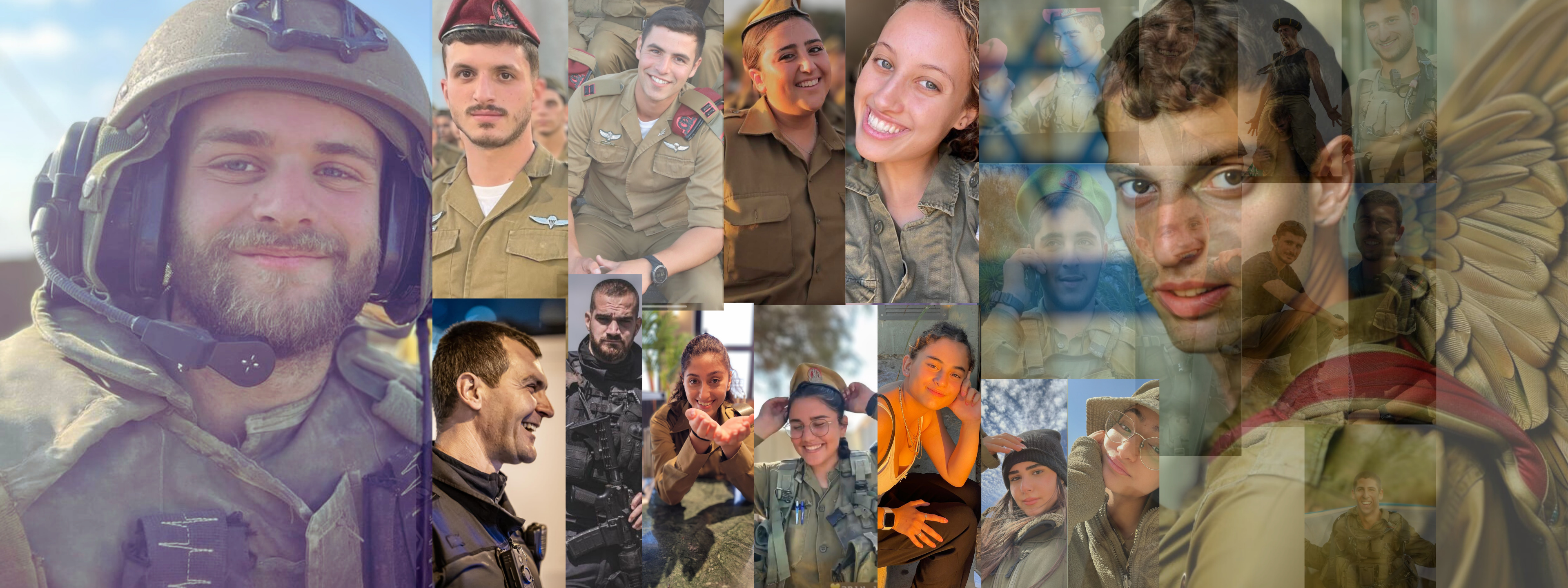 Memorial collage honouring the fallen soldiers of October 7