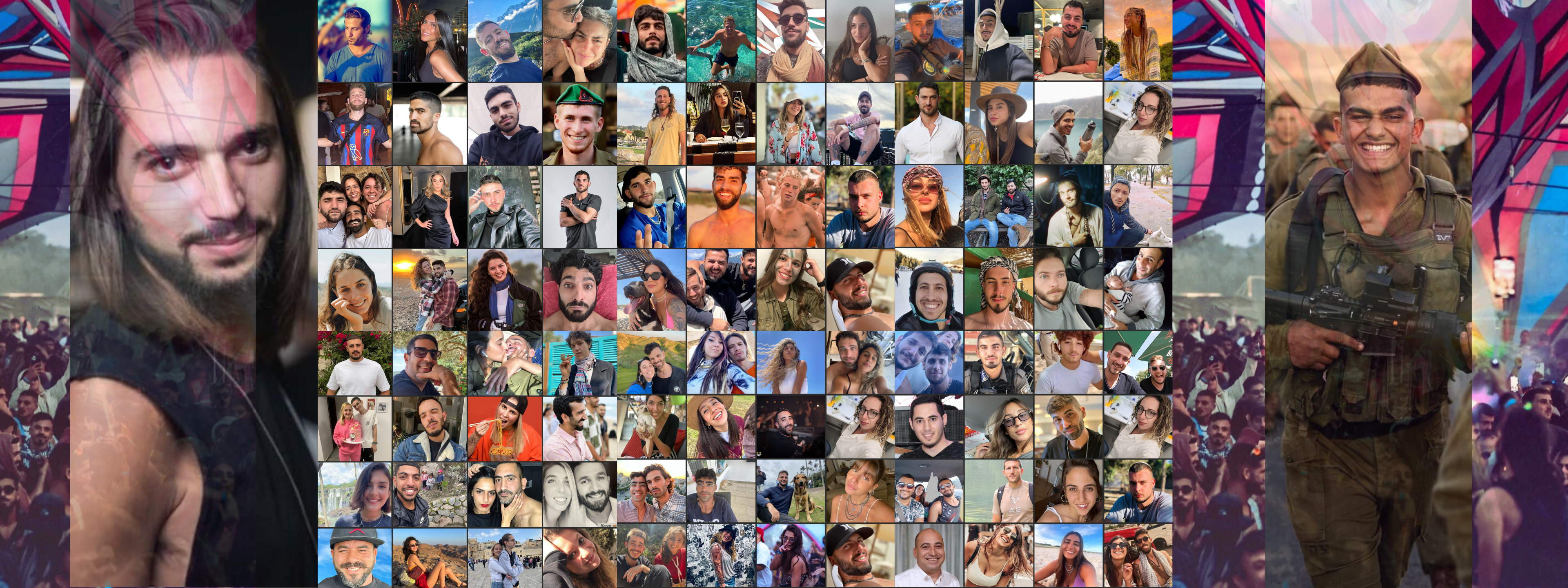 Memorial collage honouring the lives lost at the Nova festival